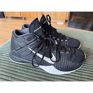 Nike Zoom Ascention 832234-001 Shoes Mens Size 9 Black White Athletic Sneakers